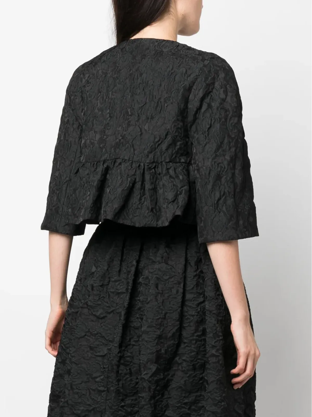ERDEM テクスチャード クロップドジャケット - 画像4