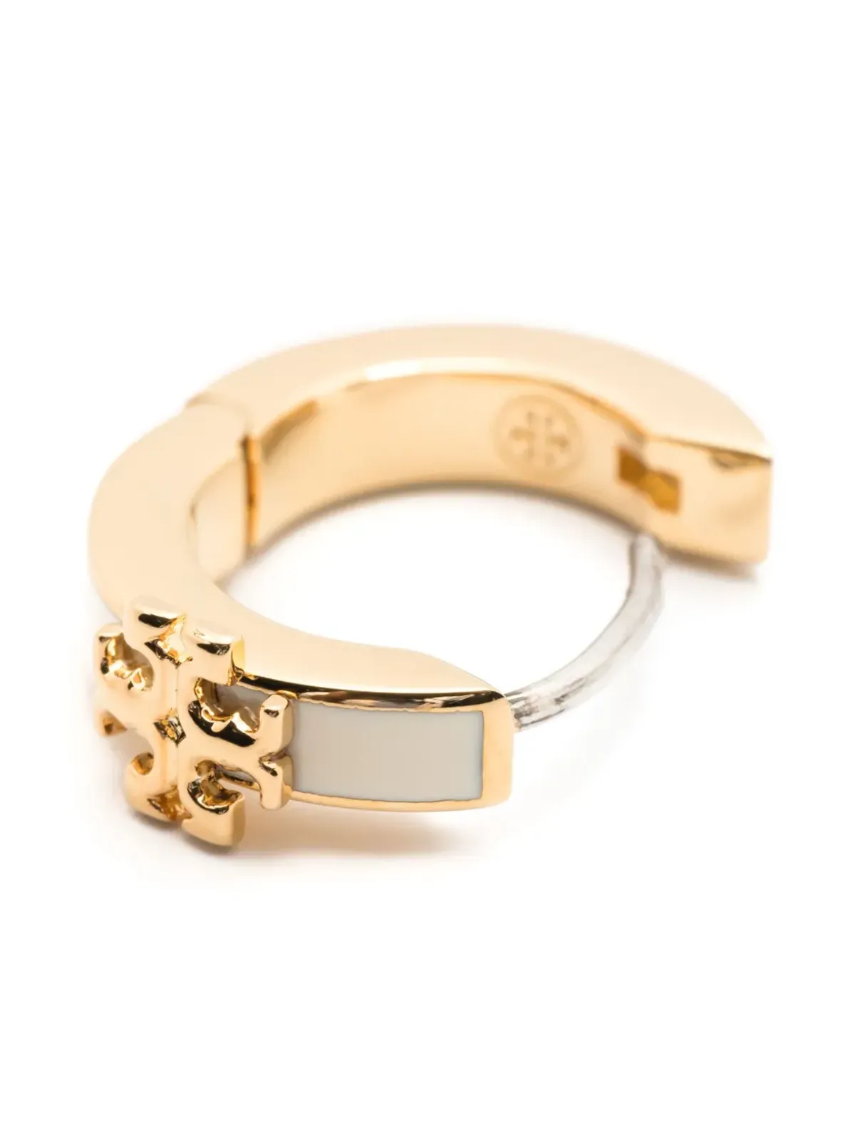 Tory Burch Kira enamel huggie hoop earrings - 画像2