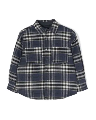Aspesi Kids 格子チェック柄シャツジャケット - サムネイル1