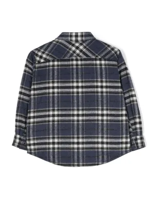 Aspesi Kids 格子チェック柄シャツジャケット - サムネイル2