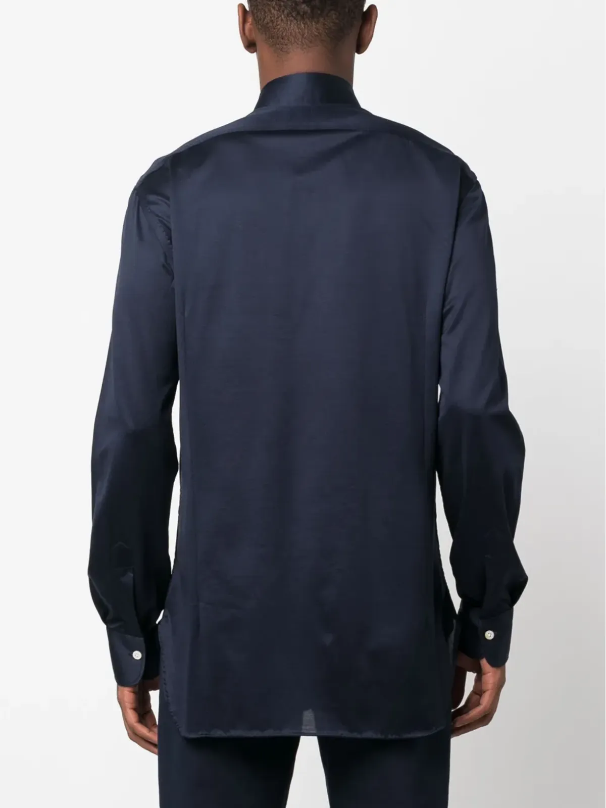 Kiton スリムカット コットンシャツ - 画像4