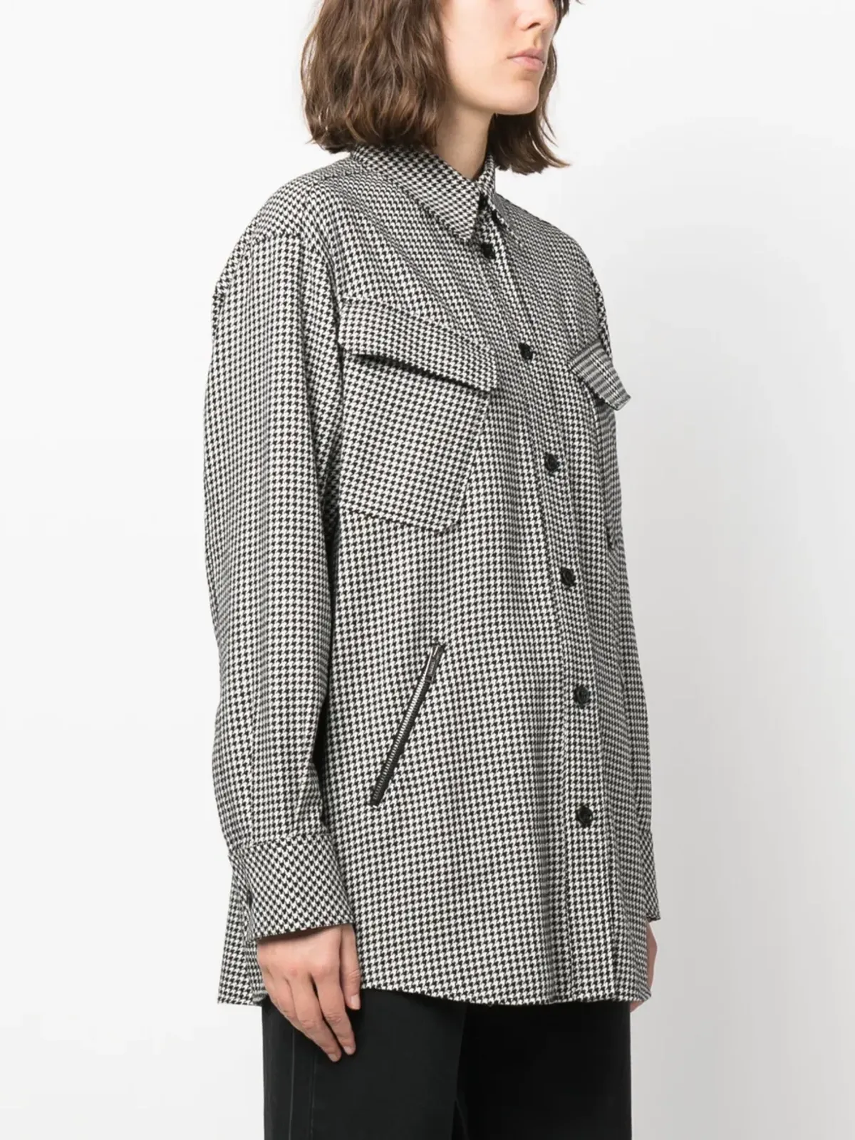 Iceberg ハウンドトゥース柄シャツジャケット - 画像3