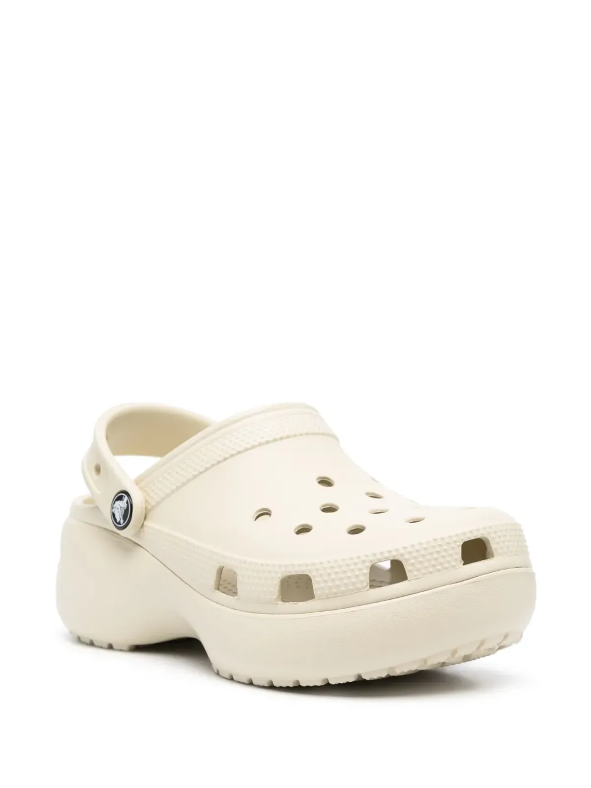 Crocs ロゴプレート プラットフォーム クロッグ - Neutrals - 画像2