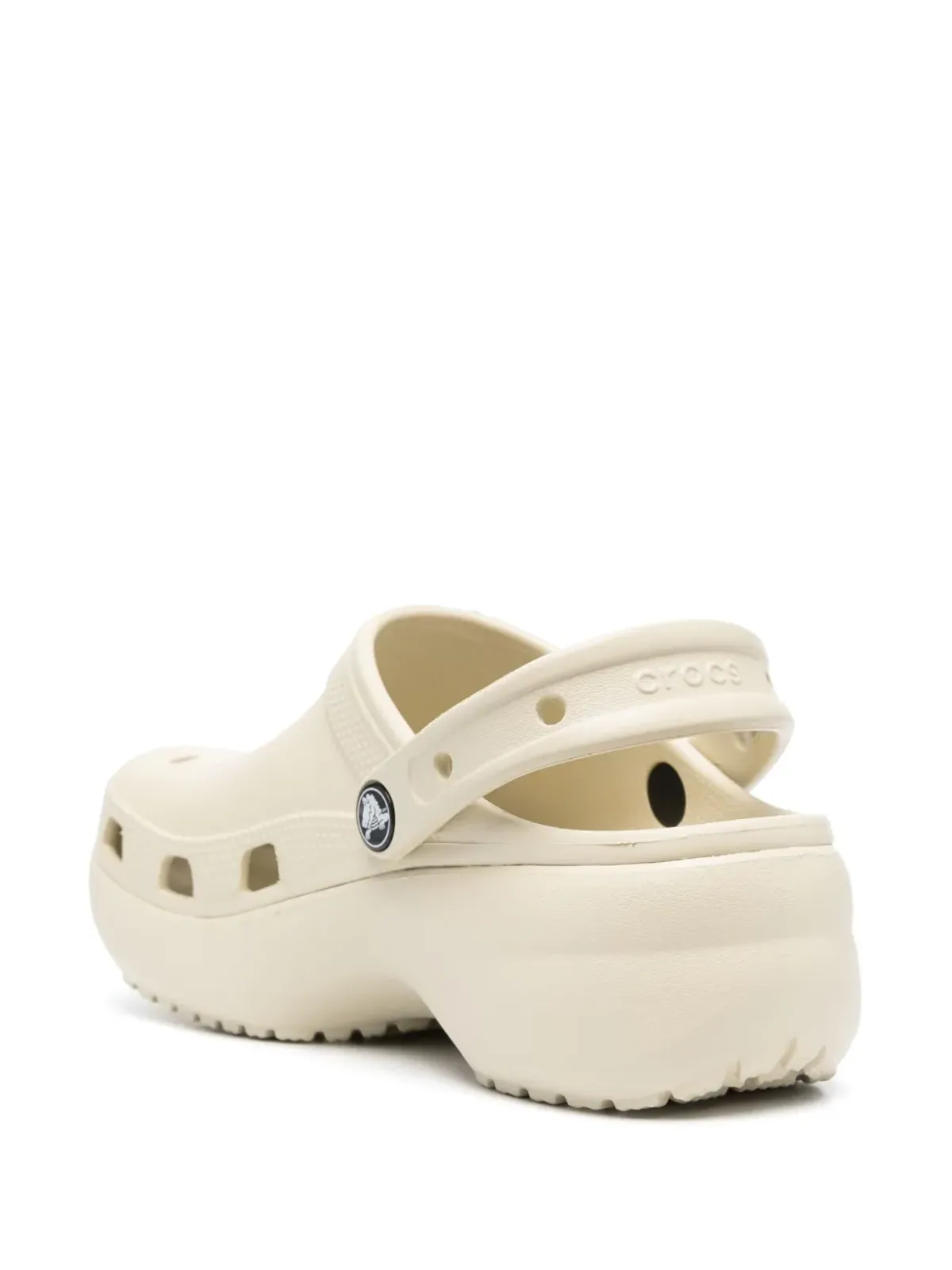 Crocs ロゴプレート プラットフォーム クロッグ - Neutrals - 画像3