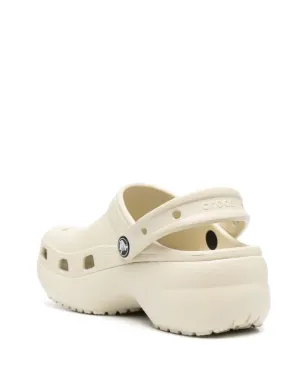 Crocs ロゴプレート プラットフォーム クロッグ - Neutrals - サムネイル3