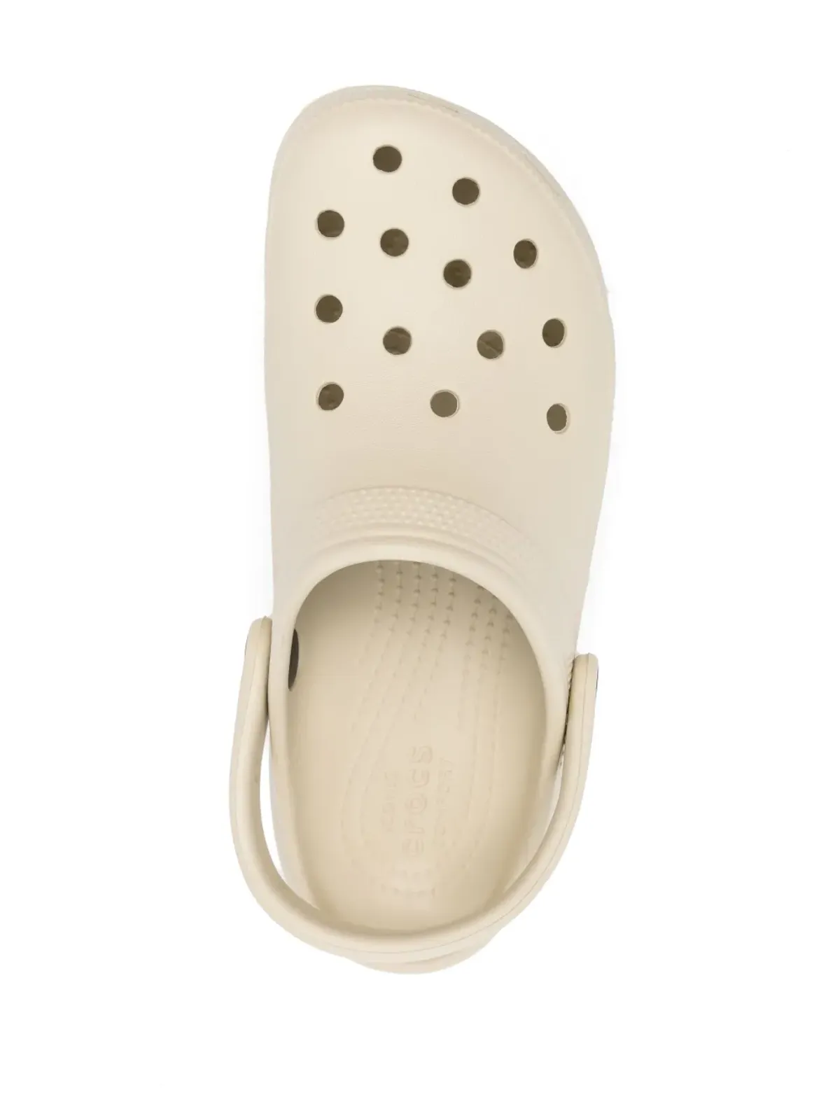 Crocs ロゴプレート プラットフォーム クロッグ - Neutrals - 画像4