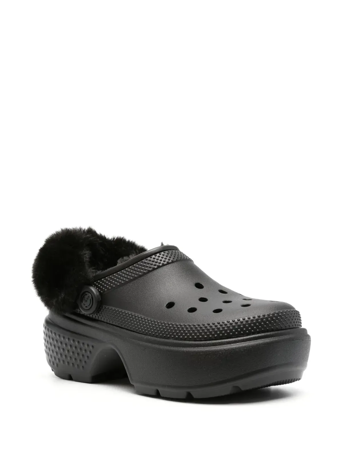 Crocs ファー付きプラットフォームクロッグ - 画像2
