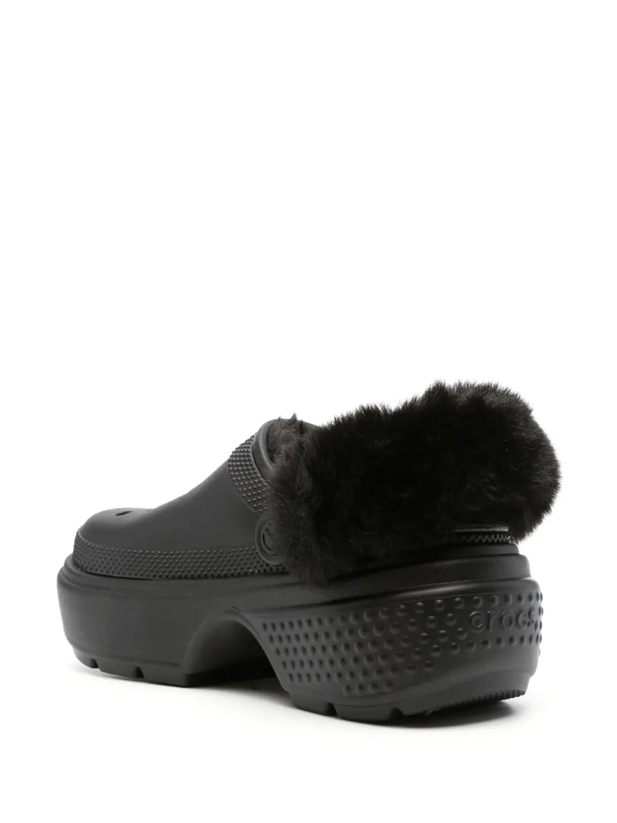 Crocs ファー付きプラットフォームクロッグ - 画像3