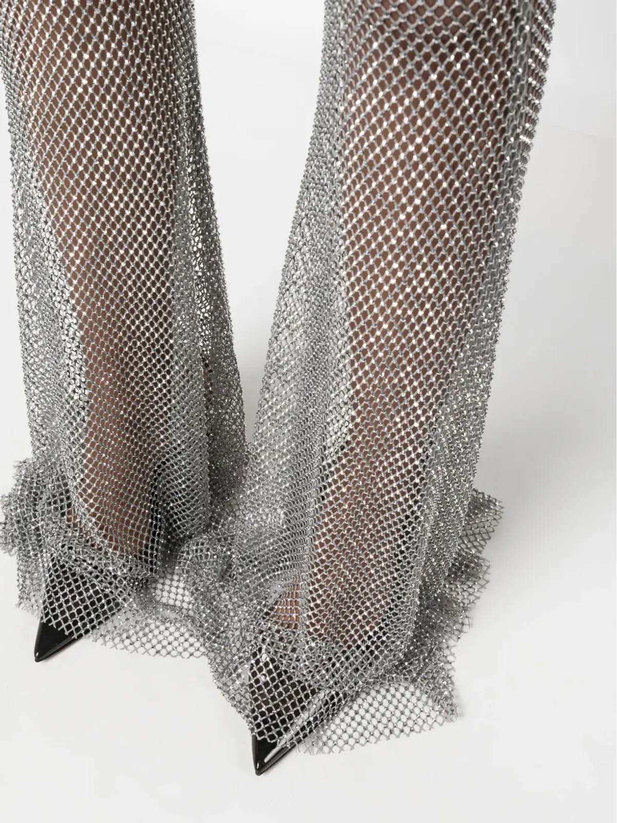 Giuseppe Di Morabito フィッシュネット パラッゾパンツ - Silver - 画像5