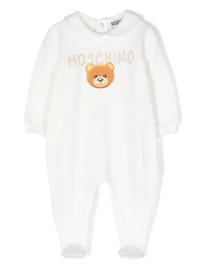 Moschino Kids Moschino Kids テディロゴエンボス入りストレッチコットン パジャマの商品画像