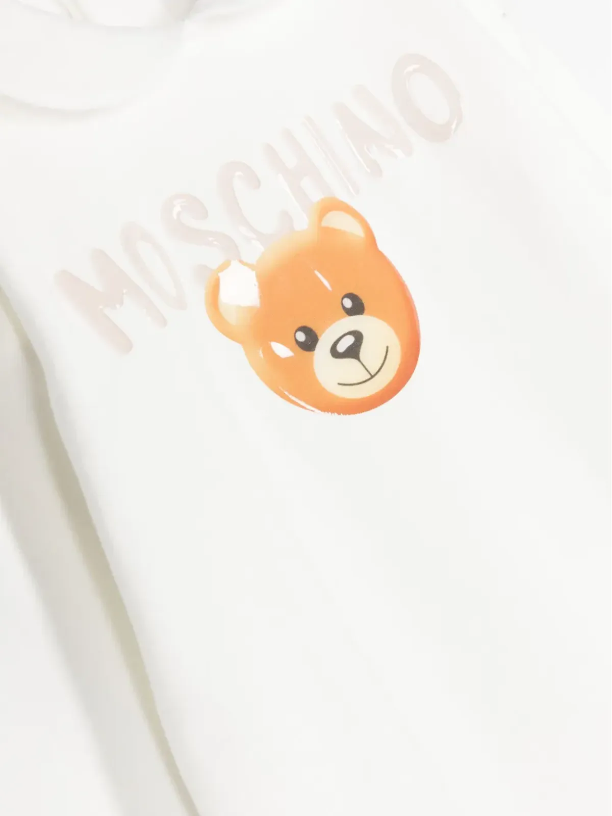 Moschino Kids テディロゴエンボス入りストレッチコットン パジャマ - 画像3