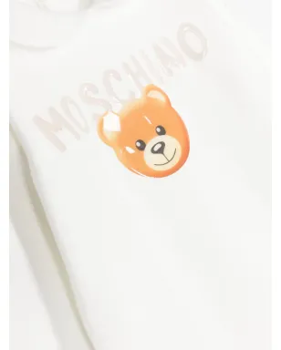 Moschino Kids テディロゴエンボス入りストレッチコットン パジャマ - サムネイル3