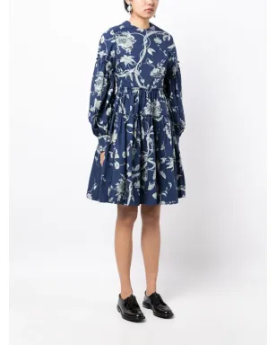 ERDEM 花柄プリント ティアード ドレス - ブルー - サムネイル3