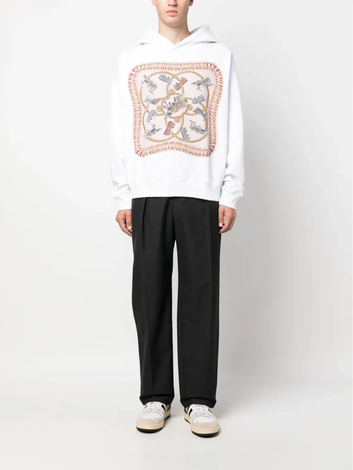 Bally グラフィックプリント オーガニックコットン フーディー - White - 画像2