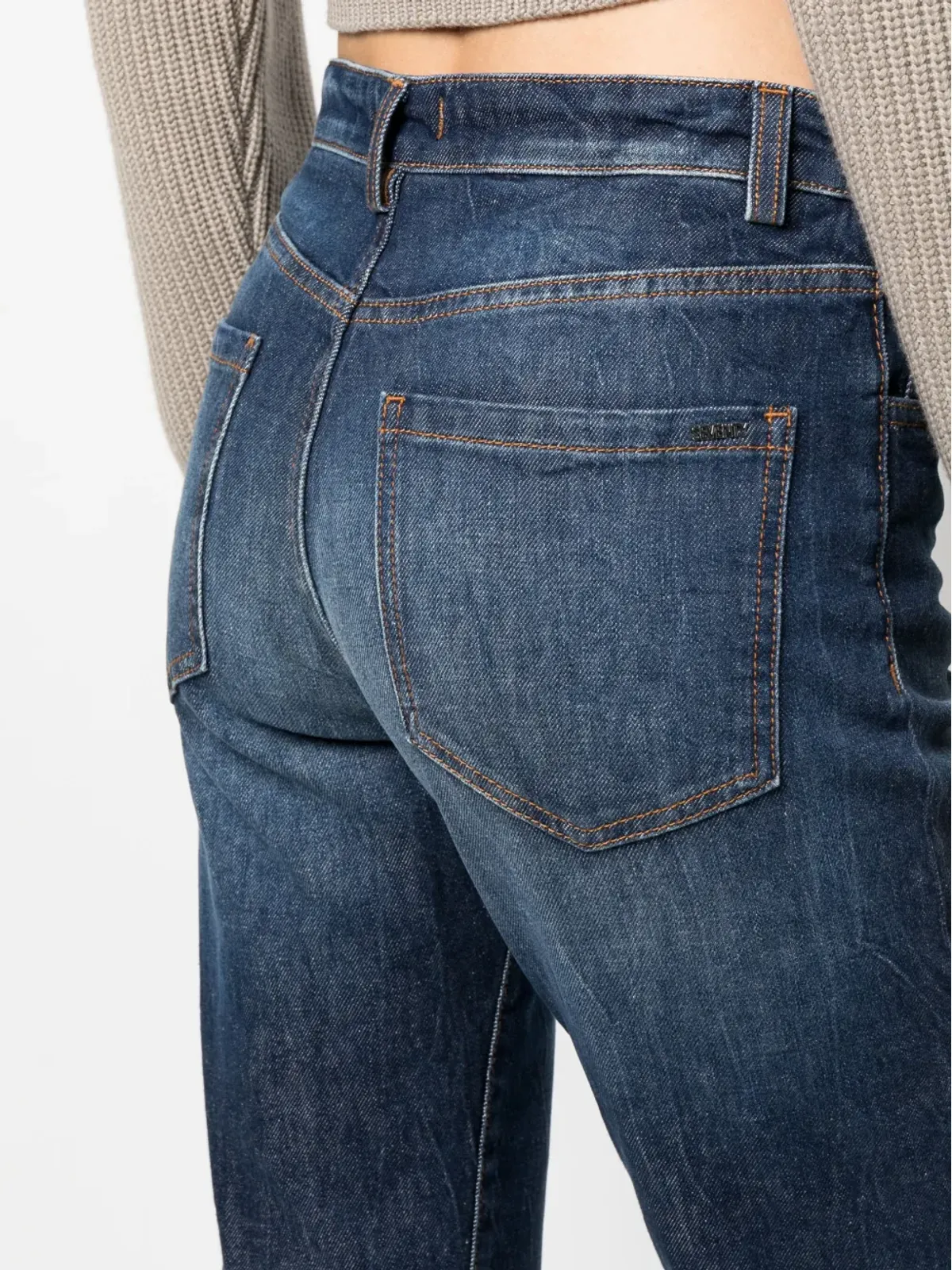 Seventy ストレートレッグ クロップドジーンズ - 画像5