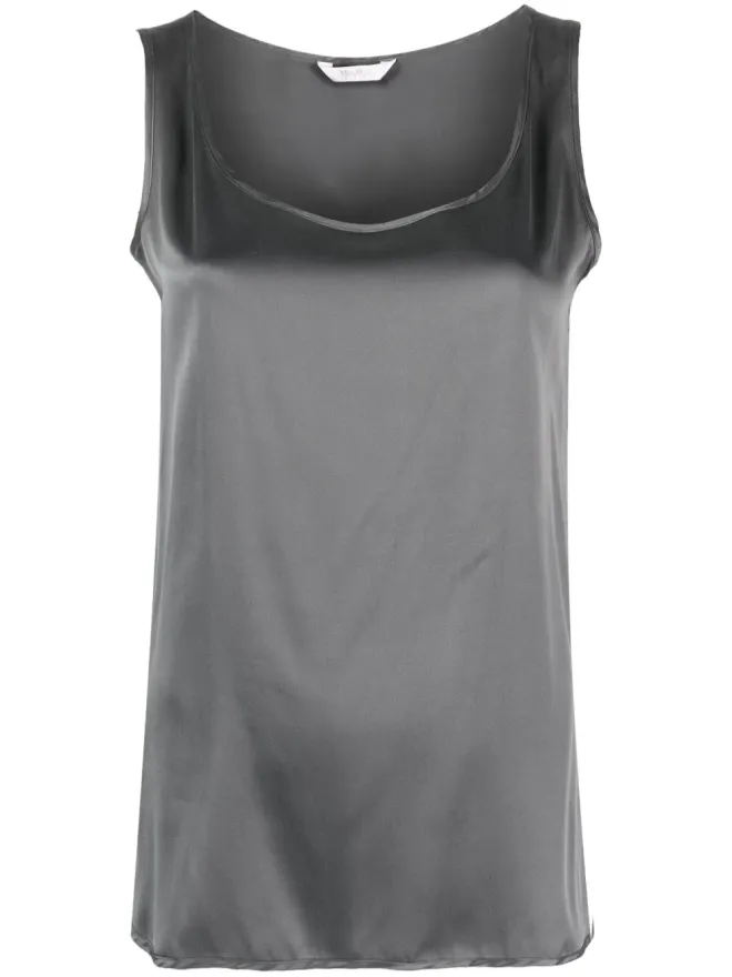 Max Mara Max Mara スクエアネック ノースリーブ トップ グレーの商品画像