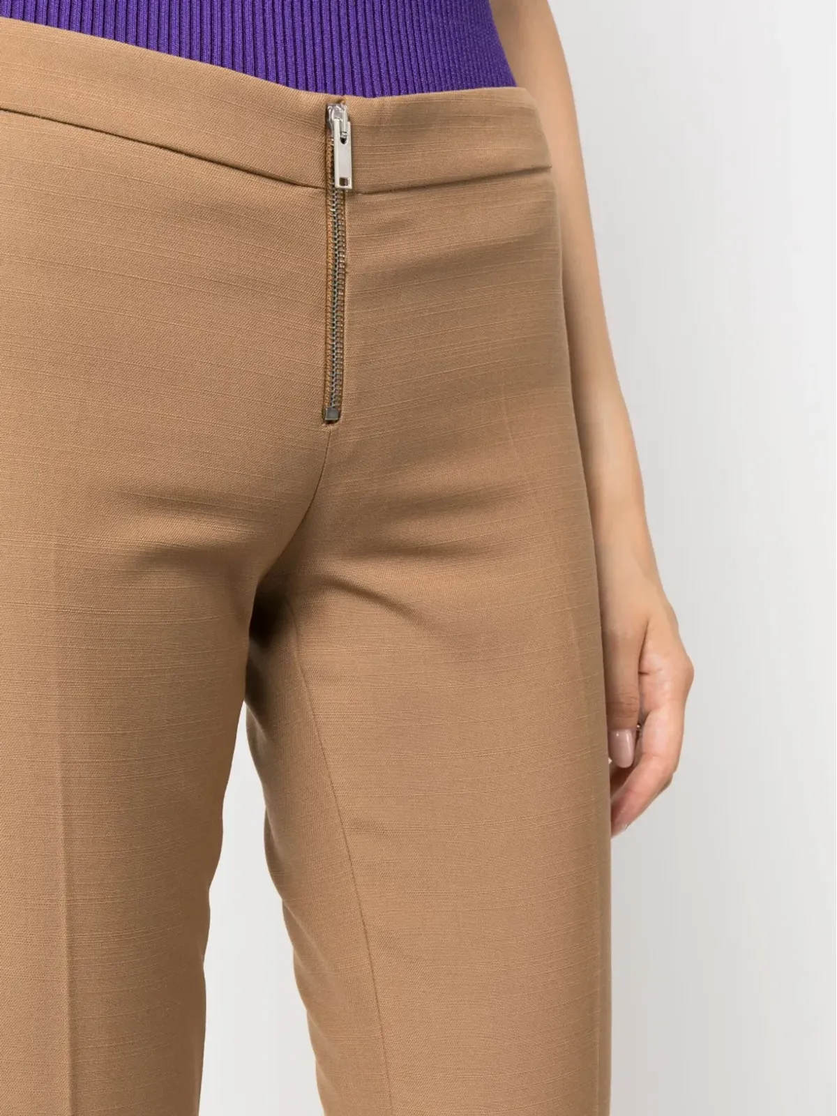 Stella McCartney ジップアップ・スリムフィットパンツ - ブラウン - 画像5