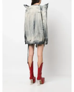 Rick Owens DRKSHDW Tec Worker 3D-detailデニムジャケット - サムネイル4