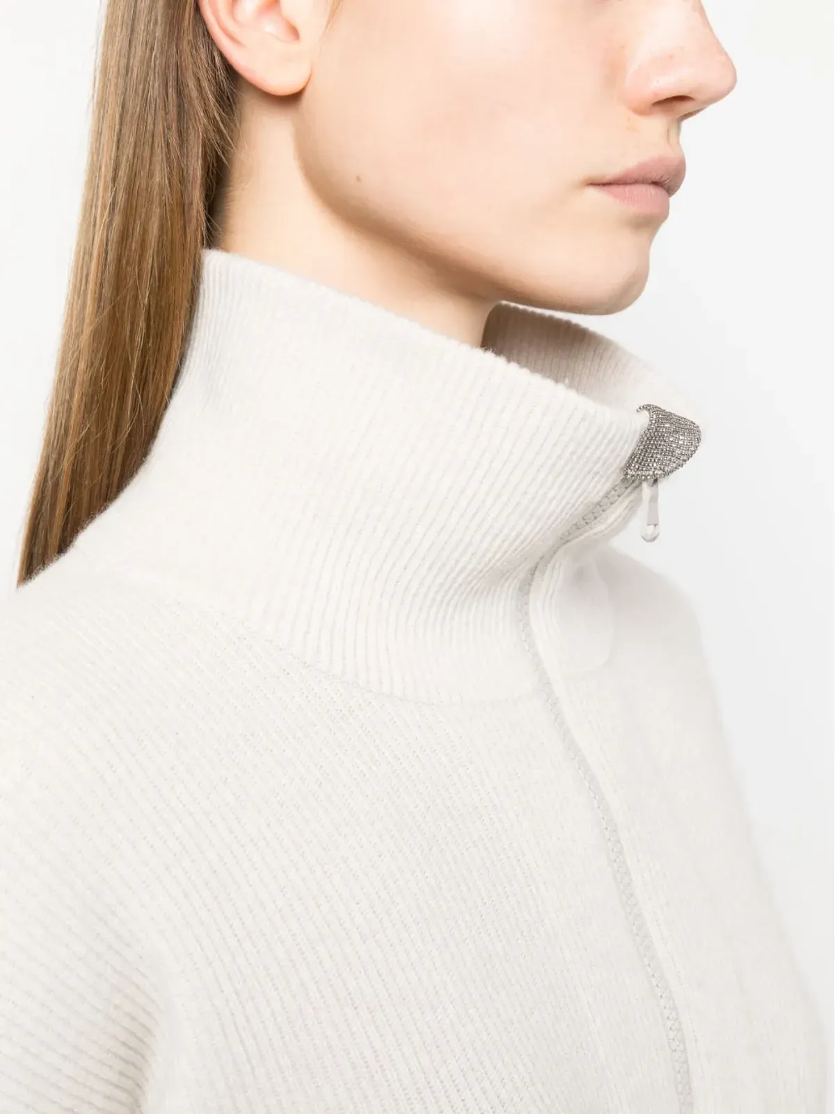 Brunello Cucinelli ハーフジップ カシミア ジャンパー - 画像5
