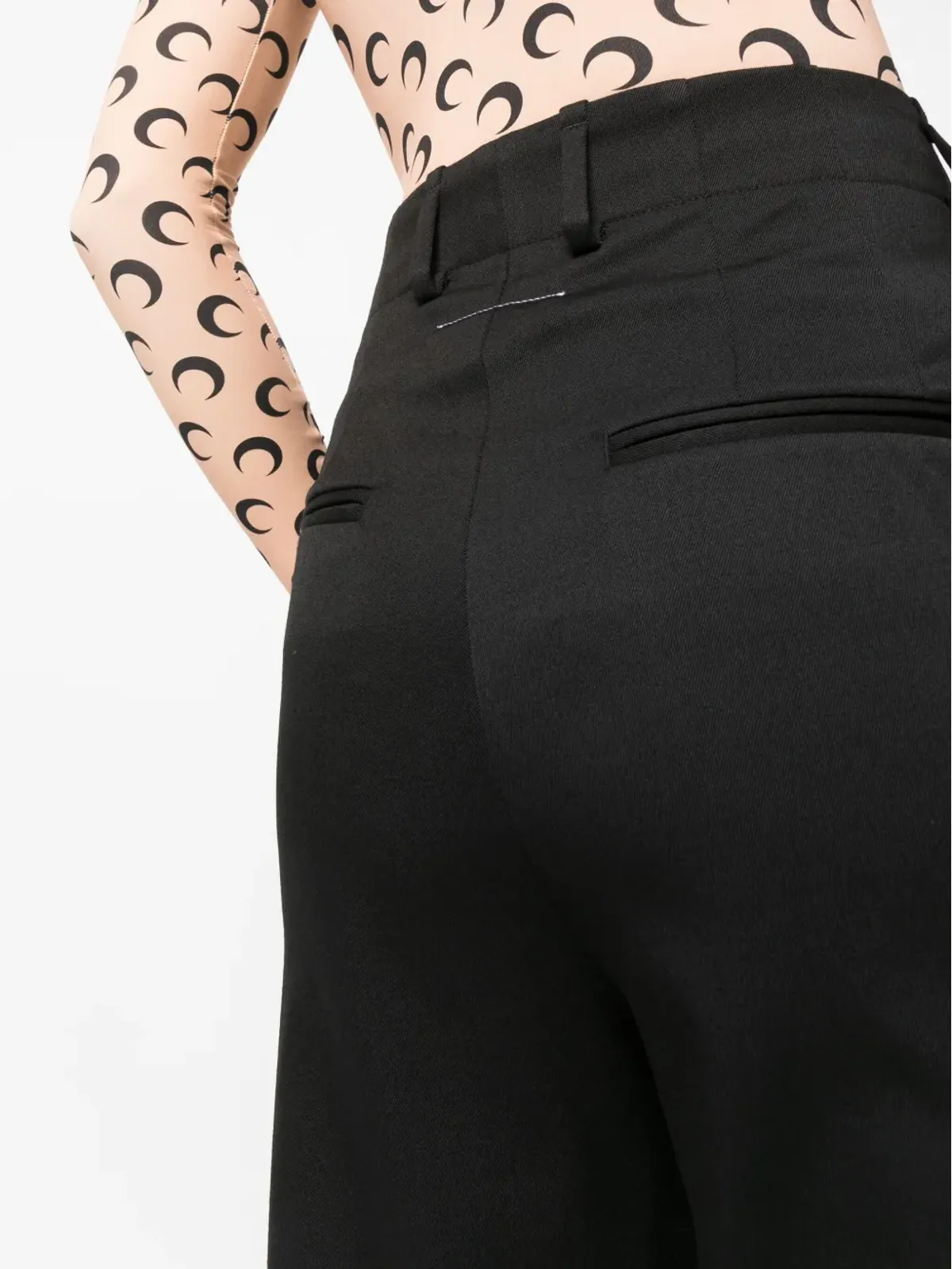 MM6 Maison Margiela シングルステッチ ロゴ ワイドレッグパンツ - 画像5
