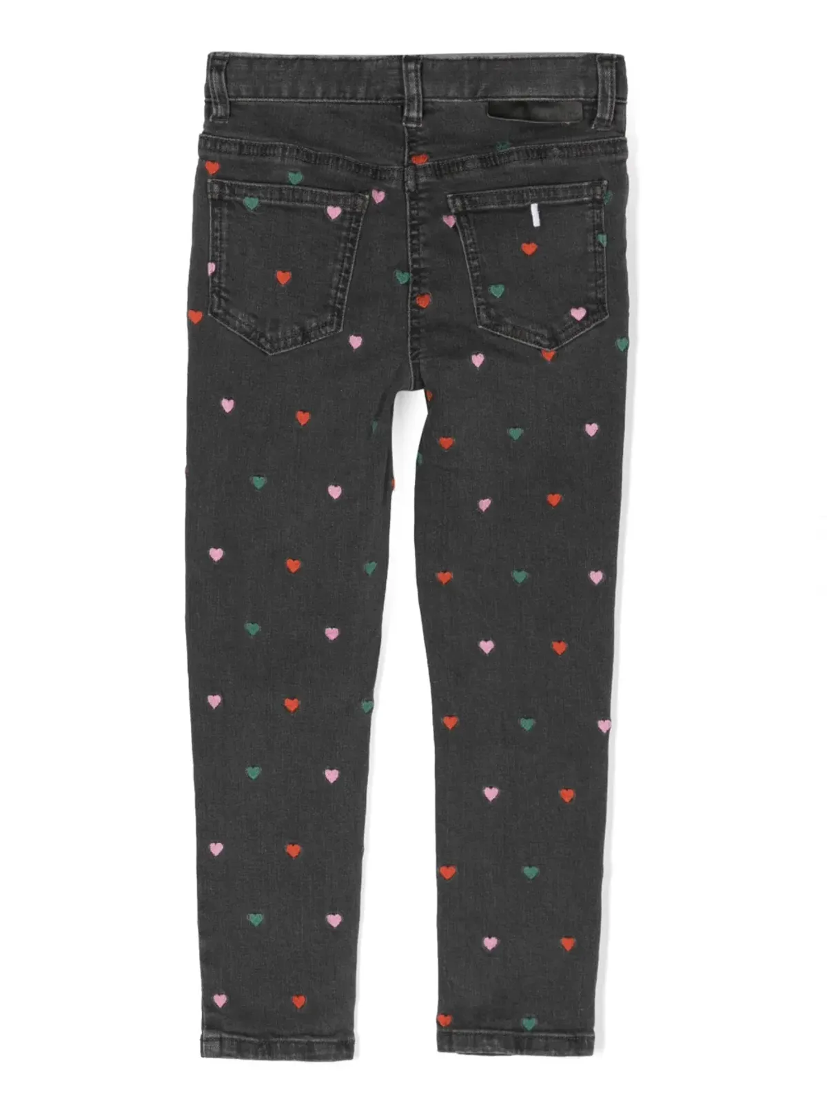 Stella McCartney Kids ハート刺繍入りストレートジーンズ - グレー - 画像2