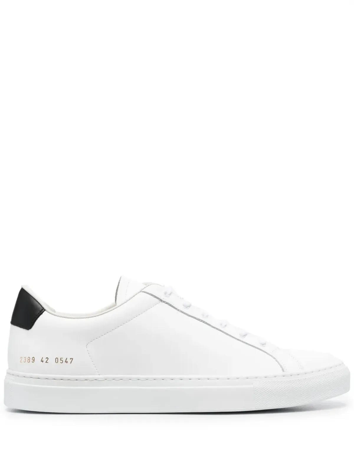 Common Projects レトロレザー スニーカー - ホワイト - 画像1