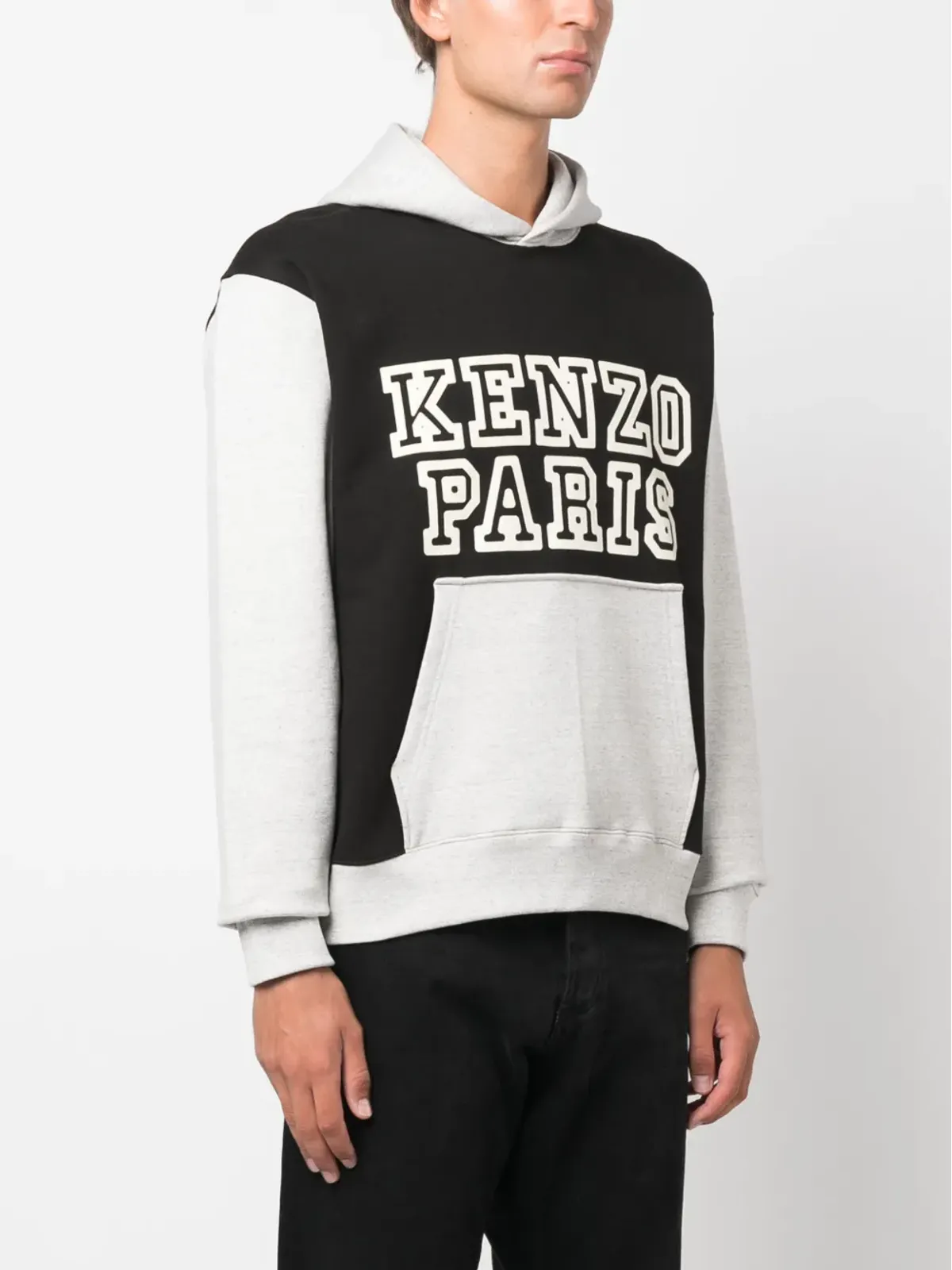 Kenzo カラーブロック ストレッチコットン パーカー - Black - 画像3