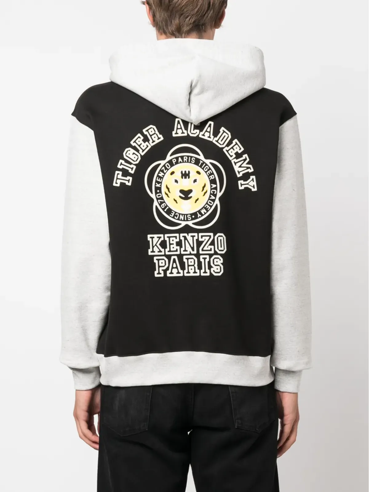 Kenzo カラーブロック ストレッチコットン パーカー - Black - 画像4
