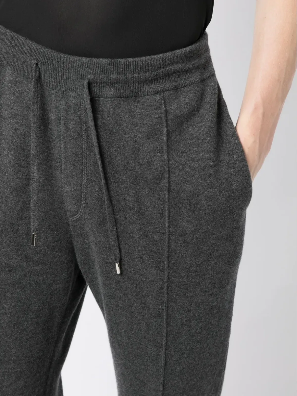 Dunhill ドローコード付きカシミヤブレンド トラックパンツ - 画像5