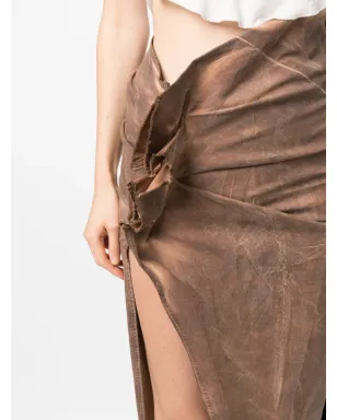 Rick Owens DRKSHDW Edfu アシンメトリック マキシスカート - サムネイル5