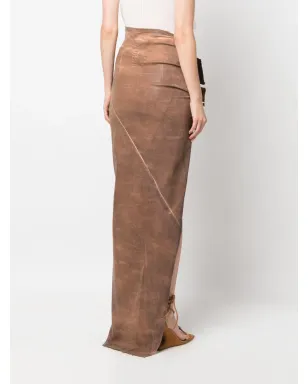 Rick Owens DRKSHDW Edfu アシンメトリック マキシスカート - サムネイル4