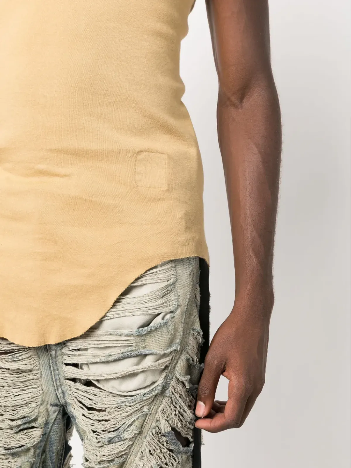 Rick Owens DRKSHDW Drk ジャージータンクトップ（イエロー） - 画像5