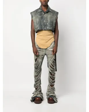 Rick Owens DRKSHDW Drk ジャージータンクトップ（イエロー） - サムネイル2