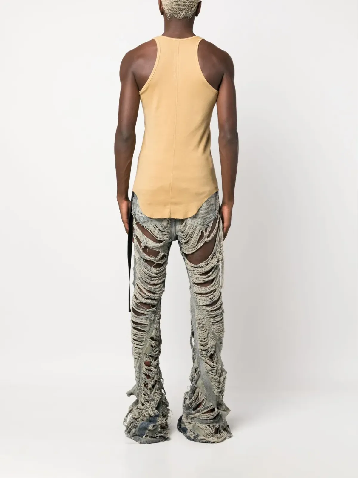 Rick Owens DRKSHDW Drk ジャージータンクトップ（イエロー） - 画像4
