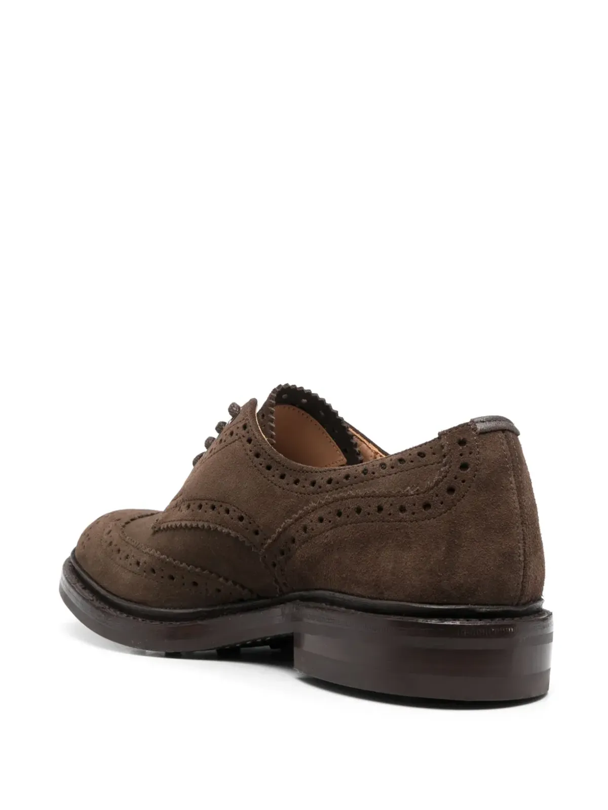 Tricker's トリッカーズ ブローグディテール スエード ダービーシューズ - 画像3