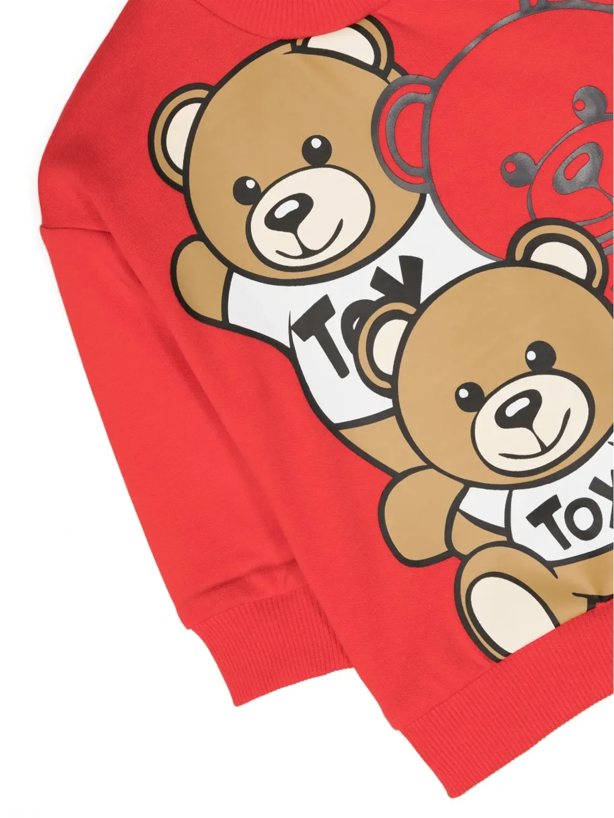 Moschino Kids レオ テディプリント コットン スウェットシャツ - 画像3