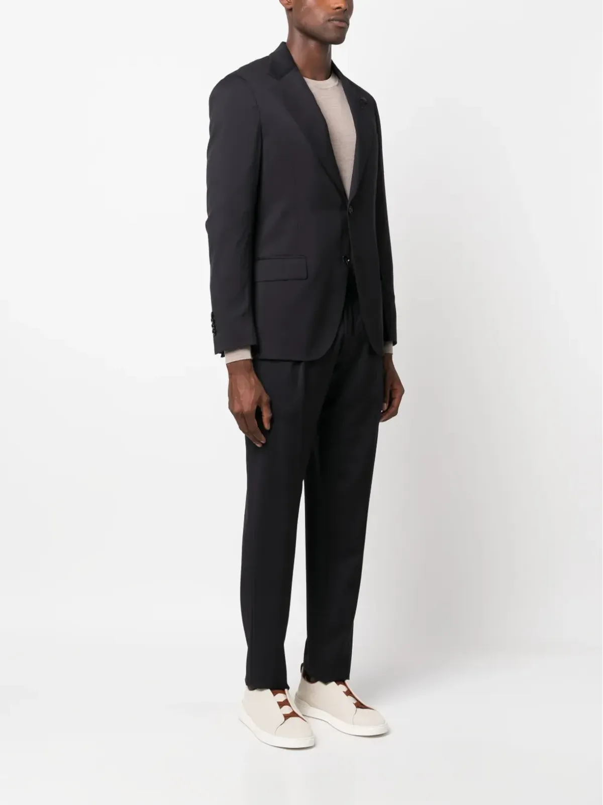 Lardini シングルブレスト ウールスーツセット ブルー - 画像3