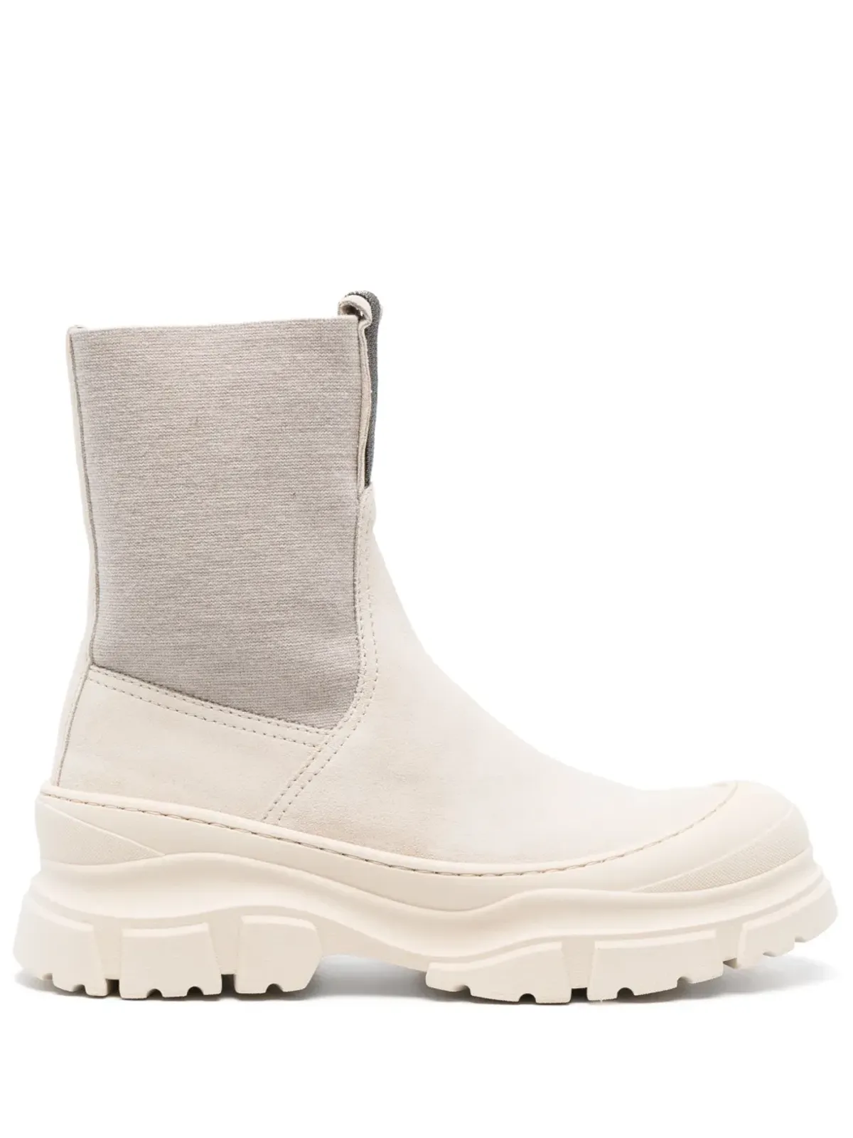 Brunello Cucinelli モニリビーズパネルド アンクルブーツ - 画像1
