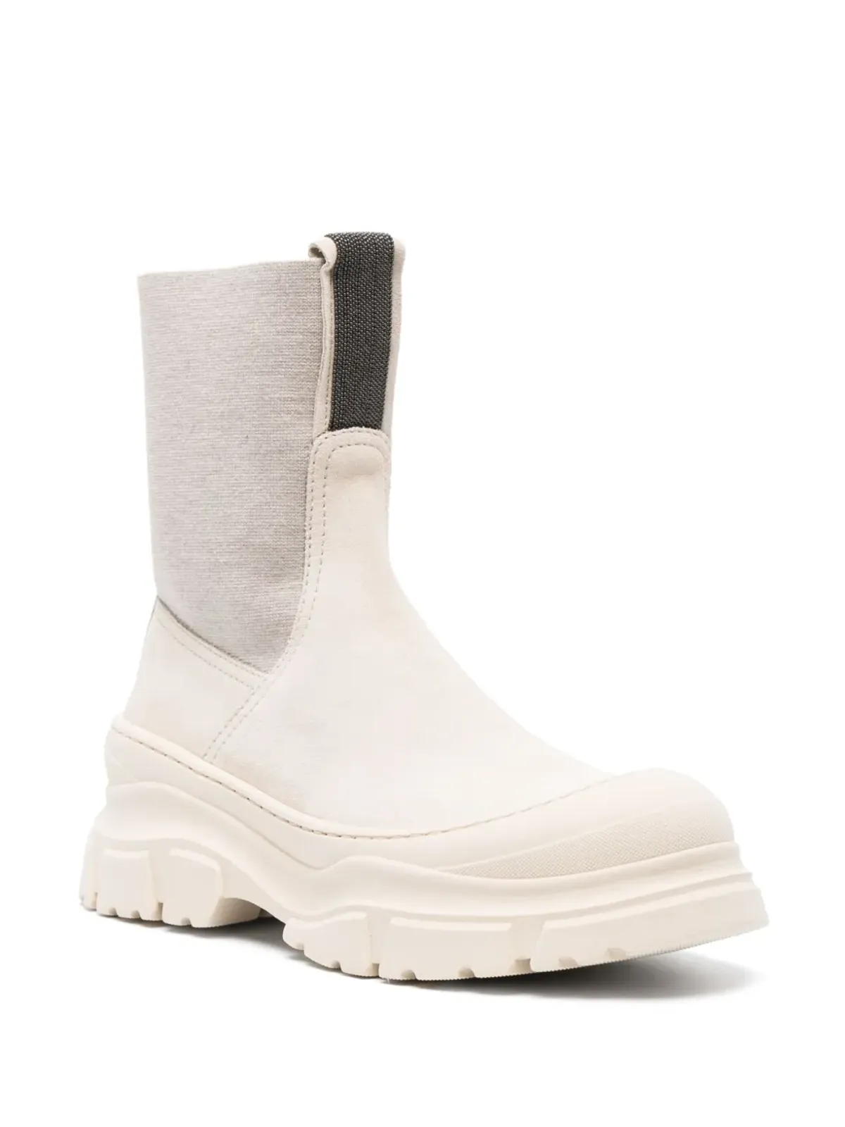 Brunello Cucinelli モニリビーズパネルド アンクルブーツ - 画像2