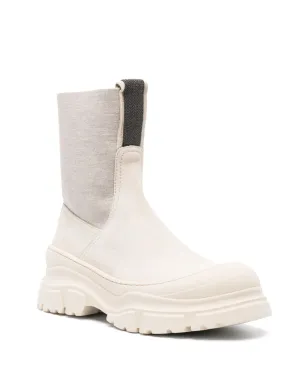 Brunello Cucinelli モニリビーズパネルド アンクルブーツ - サムネイル2