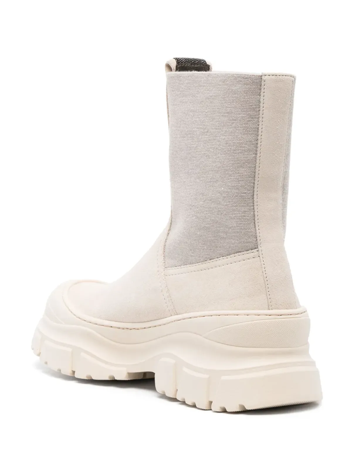 Brunello Cucinelli モニリビーズパネルド アンクルブーツ - 画像3