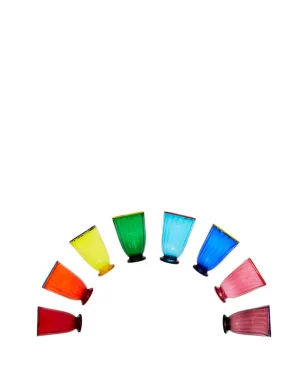 La DoubleJ Rainbow Murano グラス（8点セット）- レッド - サムネイル2