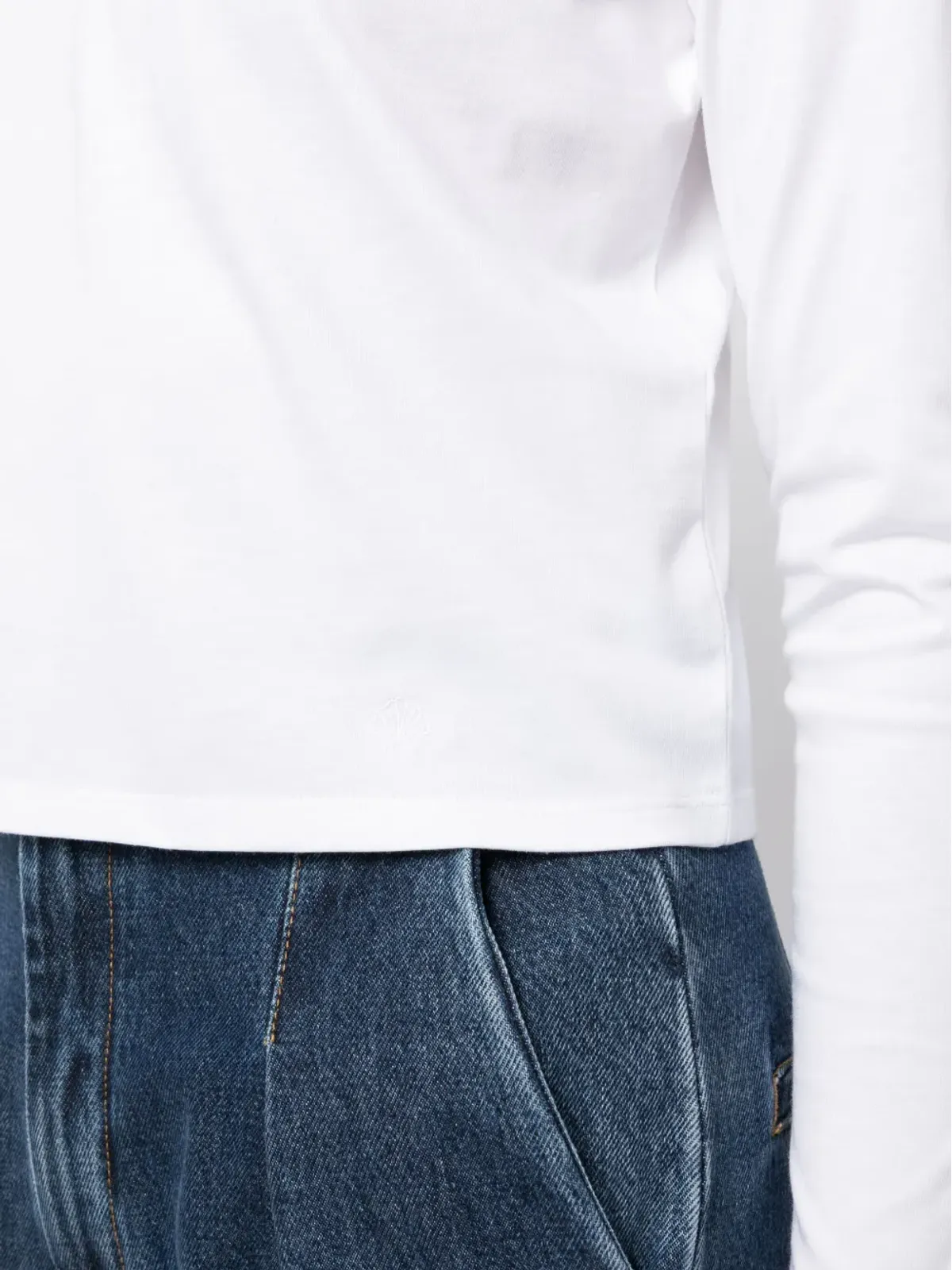 LouLou de Saison Masal長袖コットンTシャツ - White - 画像5