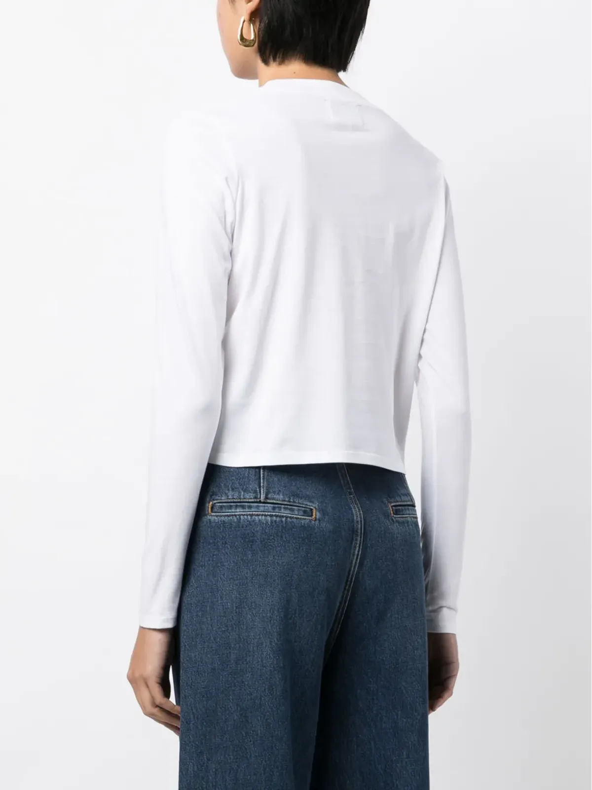 LouLou de Saison Masal長袖コットンTシャツ - White - 画像4