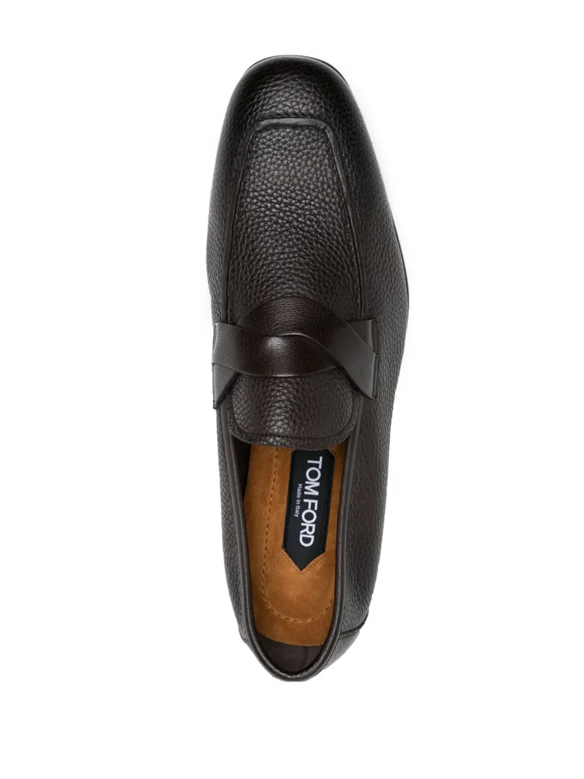 TOM FORD Sean twist-detail leather loafers ブラウン - 画像4