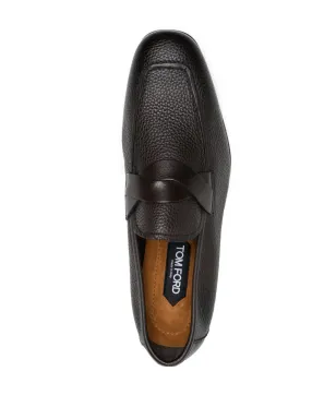 TOM FORD Sean twist-detail leather loafers ブラウン - サムネイル4