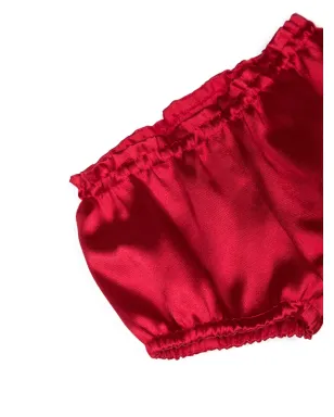 Hucklebones London フラッター袖サテンワンピース - レッド - サムネイル3