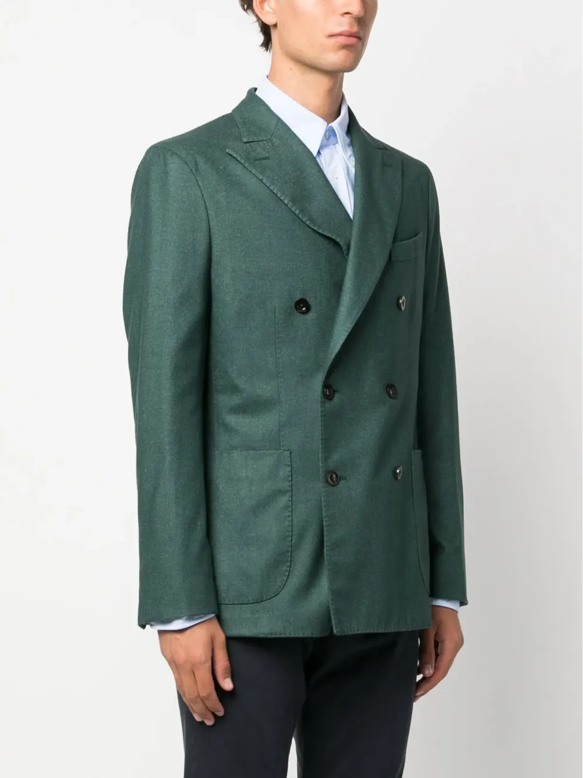 Boglioli ワイドラペル ダブルブレスト ブレザー - 画像3