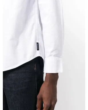 Armani Exchange ロゴ刺繍入り 長袖コットンシャツ - ホワイト - サムネイル5