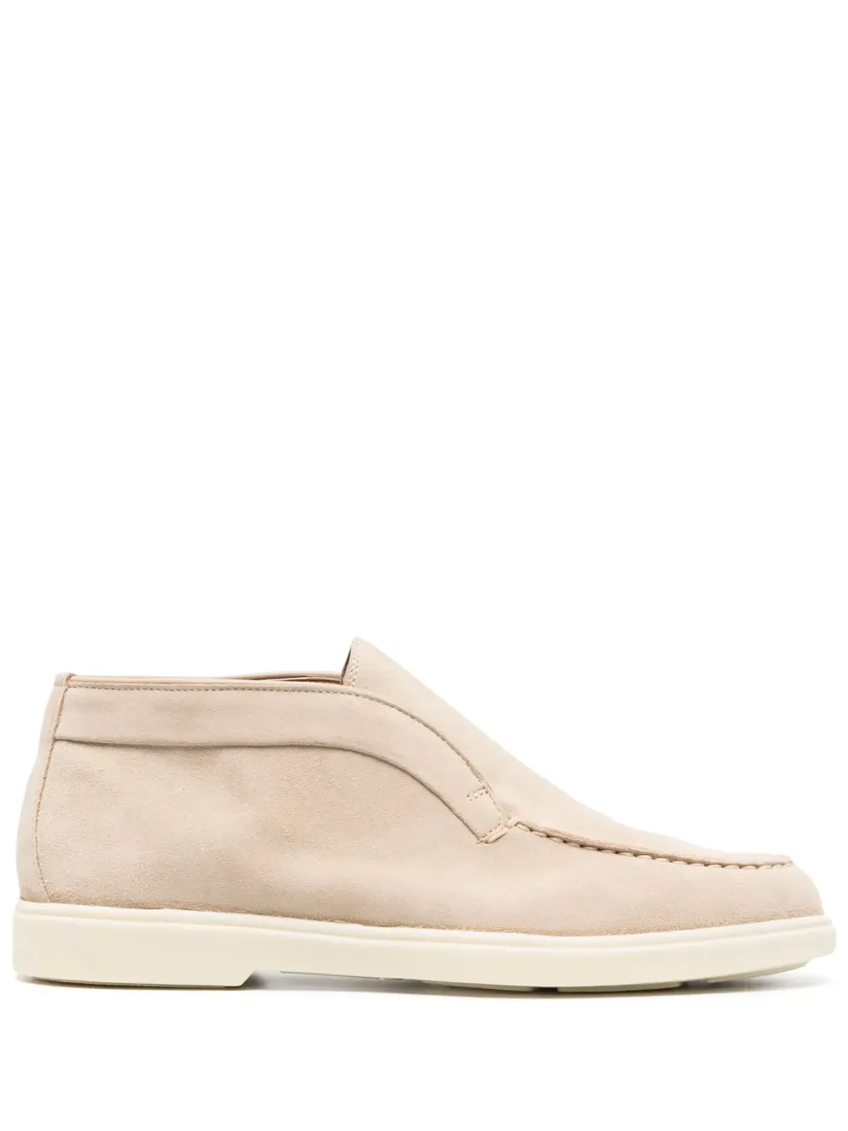 Santoni スエードスリップオンローファー - 画像1